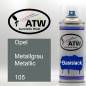 Preview: Opel, Metallgrau Metallic, 105: 400ml Sprühdose, von ATW Autoteile West.